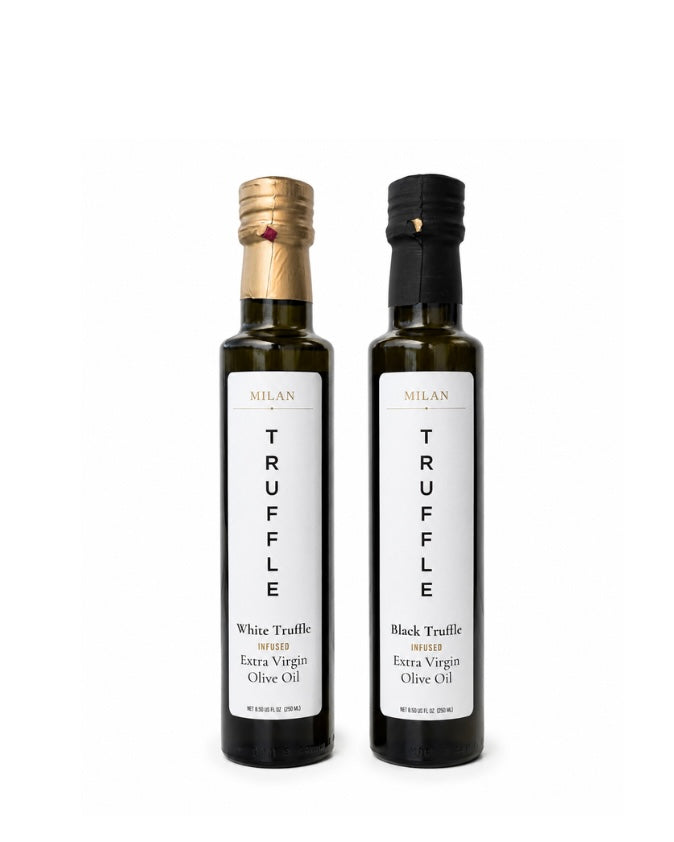 Milan Truffle White and Black Truffle Extra Virgin Olive Oils, 250 mL