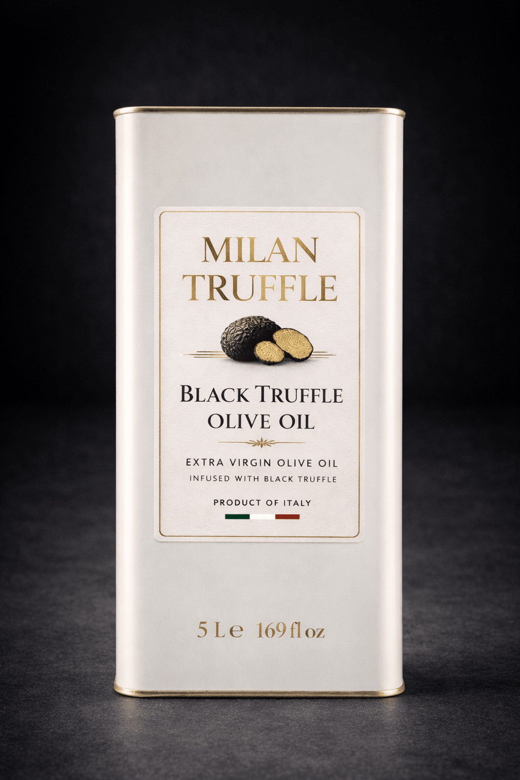 Milan Truffle black truffle extra virgin olive oil, 5L container for professional kitchens