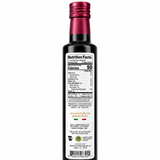 Back label of Milan Balsamic Vinegar of Modena IGP showing Nutrition Facts, ingredients, acidity and density.