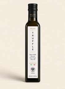 Italian black truffle extra virgin olive oil 250ml, Certified Vegan finishing oil for pasta, eggs and meat